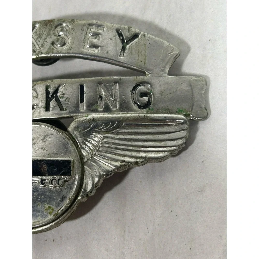 Vintage Kirksey Trucking Hat Badge Cap Advertising Semi Metal Pin Display